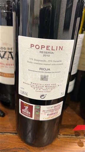 La Rioja Rioja Bodegas Bardaví Moreno Popelin Reserva 2010