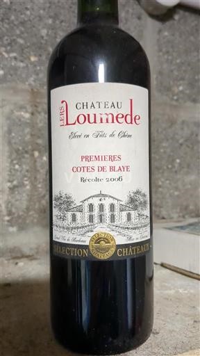 Bordeaux Ni doloceno Château Les Loumede Premières côtes de Blaye 2006
