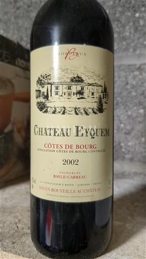 Bordeaux Côtes de Bourg Château Eyquem 2002