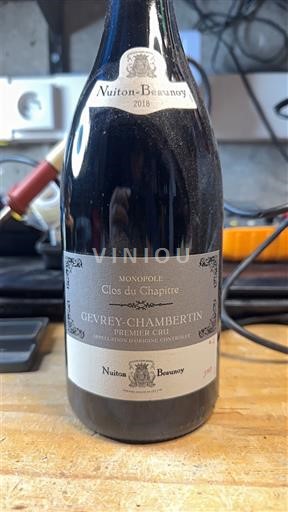 Borgogna Gevrey-Chambertin Premier Cru Nuiton-Beaunoy Clos du Chapitre Monopole 2018
