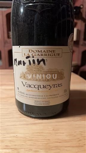Rhônen laakso Vacqueyras Domaine La Garrigue Ei vuosikertaa