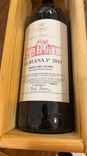 Castille và León Ribera del Duero Vega Sicilia Valbuena 5° 2019