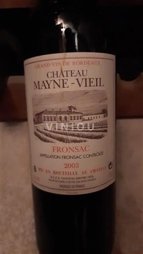 Burdeos Fronsac Château Mayne-Vieil 2003