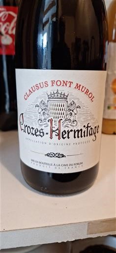 Valle del Ródano Crozes-Hermitage Clausus Font Murol 2023 Sin añada