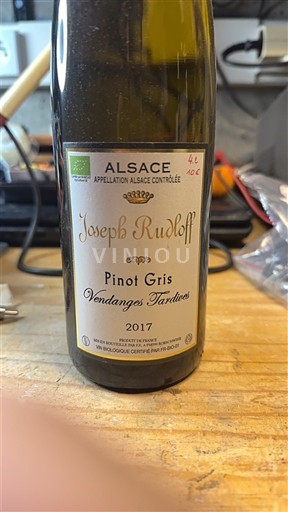 Alsacia Vendanges Tardives Joseph Rudloff Pinot Gris Vendanges Tardives 2017