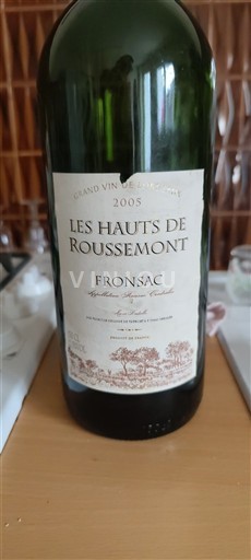 Bordeaux Fronsac Les Hauts de Roussemont 2005