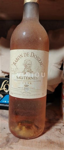 Bordeaux Sauternes Baron de Donzac 1998