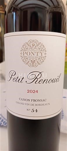 Bordeaux Canon-Fronsac Ponty Petit Renouil 2024