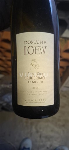 Alsazia Domaine Loew Bruderbach Le Menhir 2018