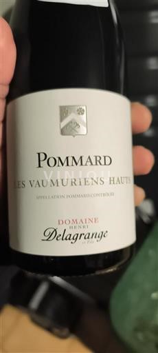 Burgundi Pommard Domaine Henri Delagrange Les Vaumuriens Hauts 2022