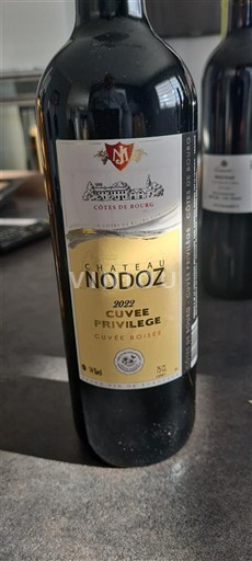 Bordeaux Côtes de Bourg Château Nodoz Privilège 2022