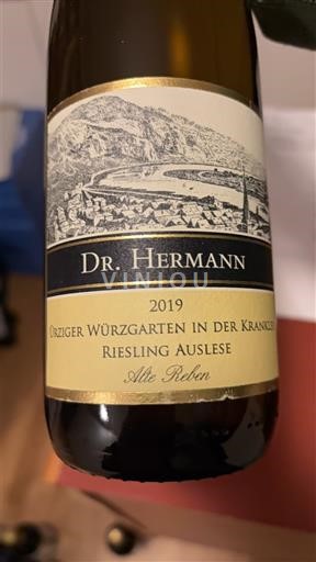 Mosel Moselle Dr. Hermann Ürziger Würzgarten in der Kranklei Alte Reben Riesling Auslese 2019