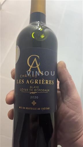 Бордо Блай-Кот-де-Бордо Château Les Agrières 2020