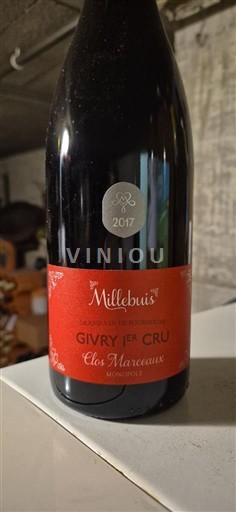 Burgundsko Givry Premier Cru Millebuis Clos Marceaux 2017