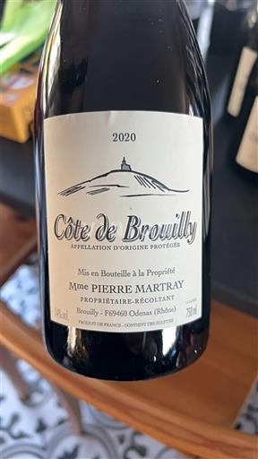 Beaujolais Côte-de-Brouilly Mme Pierre Martray 2020