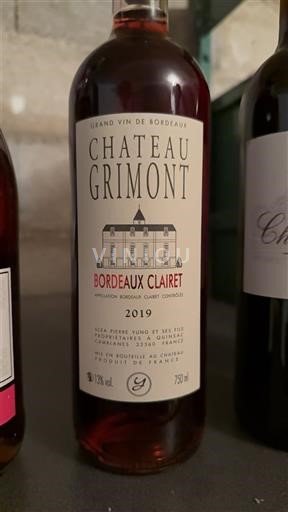 Burdeos Bordeaux clairet Château Grimont 2019