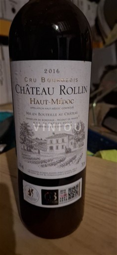 Bordeaux Haut-Médoc Cru Bourgeois Château Rollin 2016
