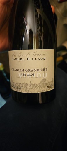 Burgundi Chablis Grand cru Samuel Billaud Les Clos 2019