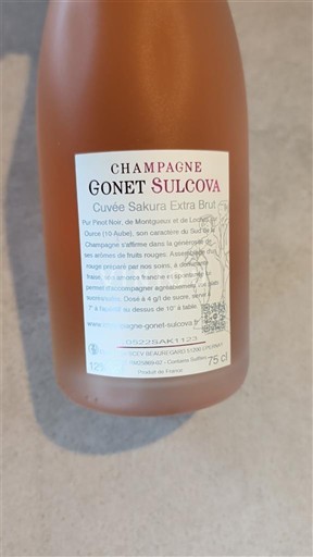 Champagne Gonet Sulcova Sakura Extra Brut Ikke årgangsbestemt