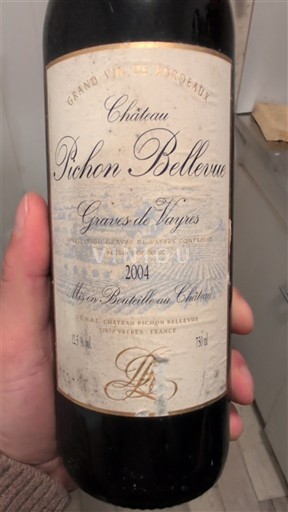 Bordeaux Graves-de-vayres Château Pichon Bellevue 2004