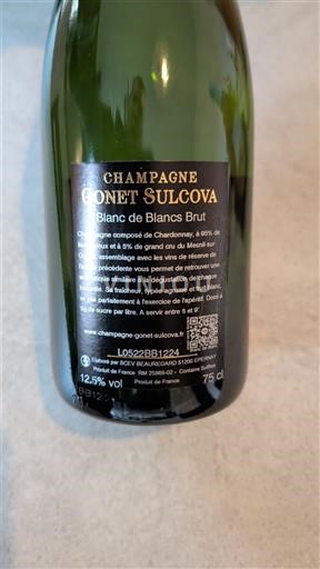 Champagne Gonet Sulcova Blanc de Blancs Brut Ikke årgangsbestemt