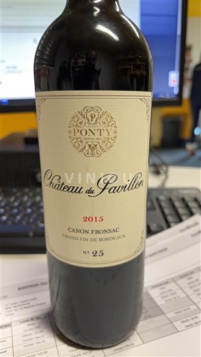 Bordeaux Canon-Fronsac Château Pavillon 2015