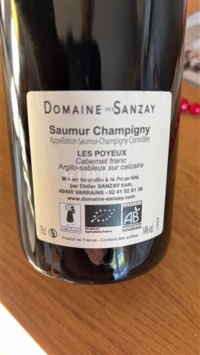 Loire-dalen Saumur-Champigny Domaine Sanzay Les Poyeux 2022