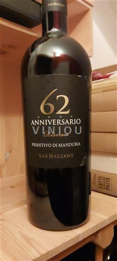 Puglia Primitivo di Manduria San Marzano 62 Anniversario Riserva 2017