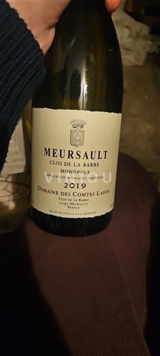 Víno Blanc sec Clos de la Barre Monopole Domaine S Comtes Lafon 2019 Francie Burgundsko Meursault AOC