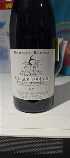 Borgoña No especificado Premier Cru Domaine Besson Les Grands Prétans 2022