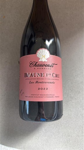 Burgundy Beaune Premier Cru Chauvenet à Pommard Les Montrevenots 2022