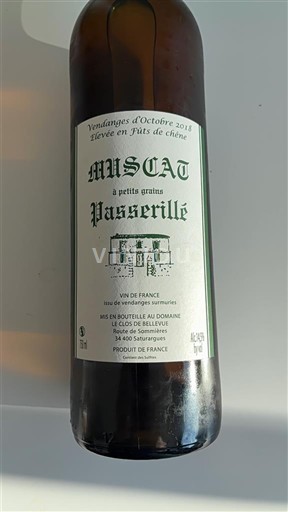 Languedoc Le Clos de Bellevue Muscat à petits grains Passerillé 2018