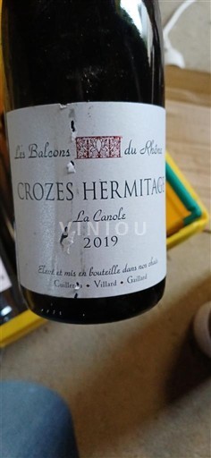 Rhônen laakso Crozes-Hermitage Les Balcons du Rhône La Canole 2019