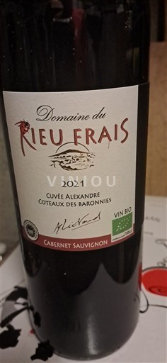 Alpen und Rhônetal Coteaux des Baronnies Domaine Rieu Frais Alexandre 2021