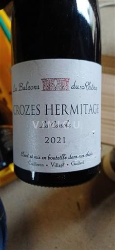 Rhônen laakso Crozes-Hermitage Les Balcons du Rhône La Canole 2021