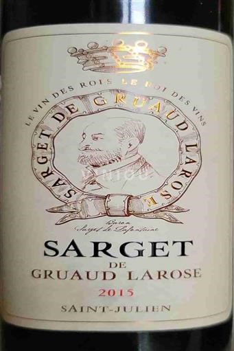 Bordeaux Saint-Julien Grand Cru Sarget de Gruaud Larose 2015
