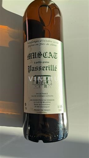 Languedoc Le Clos de Bellevue Muscat à petits grains Passerillé 2016
