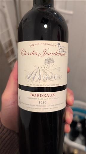Bordéus Clos des Jourdens 2020