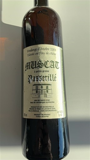 Languedoc Le Clos de Bellevue Muscat à petits grains Passerillé 2004