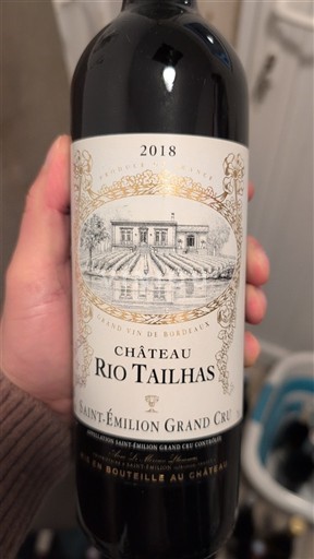 Bordeaux Saint-Émilion Grand Cru Château Rio Tailhas 2018