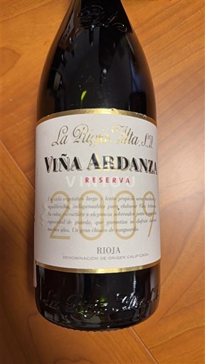 La Rioja Rioja La Rioja Alta Viña Ardanza Reserva 2009