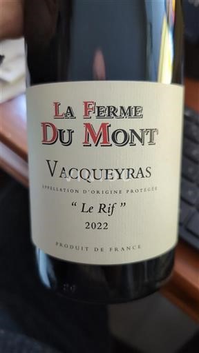 Rhônen laakso Vacqueyras La Ferme du Mont Le Rif 2022