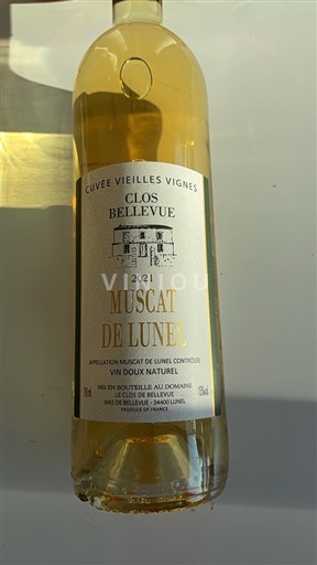Langvedok Muskat Lunel Clos Bellevue Vieilles Vignes 2021