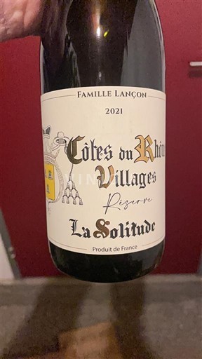 Rhônevallei Côtes-du-rhône-villages Domaine La Solitude Réserve 2021