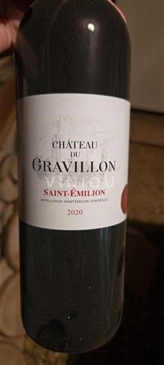 Bordeaux Saint-Émilion Château Gravillon 2020