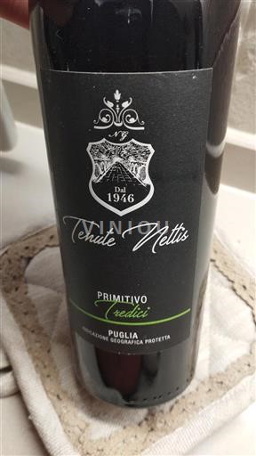 Puglia Không được chỉ định Tenute Nettis Primitivo Crediti Không niên vụ