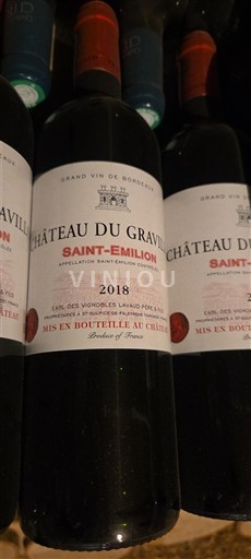 Bordeaux Saint-Émilion Château Gravillot 2018