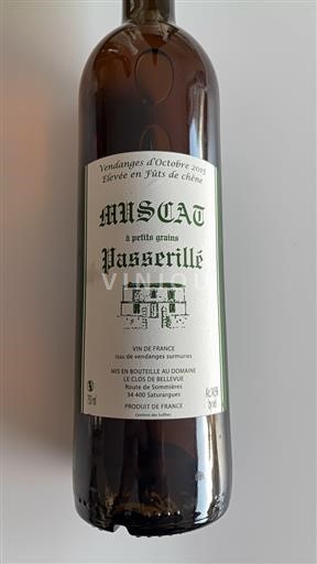 Languedoc Le Clos de Bellevue Muscat à petits grains Passerillé 2015