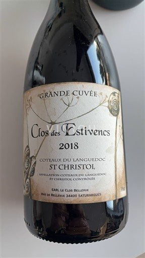 Languedoc Coteaux du Languedoc Le Clos de Bellevue Clos des Estivencs 2018