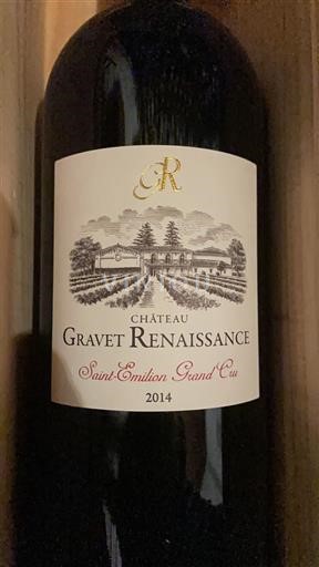 Bordeaux Saint-Émilion Grand Cru Château Gravet Renaissance 2014